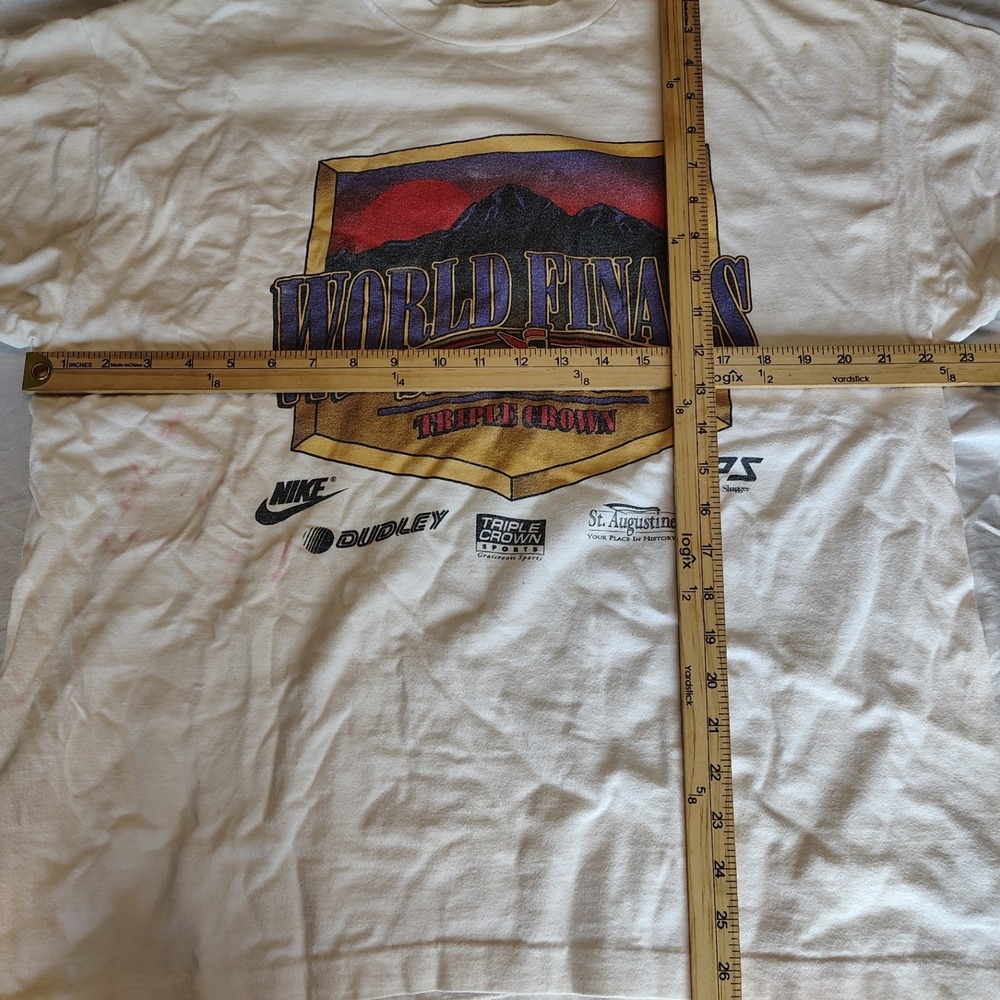 Hanes Triple Crown World Finals Steamboat T-Shirt Mens XL White Fair Graphic Tee
